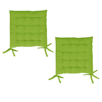 Thumbnail for Set of 2 Chair Pads with Ties 40 x 40 cm Lime