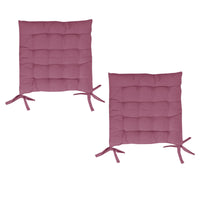 Thumbnail for Set of 2 Chair Pads with Ties 40 x 40 cm Dusty Pink