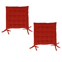 Thumbnail for Set of 2 Chair Pads with Ties 40 x 40 cm Red