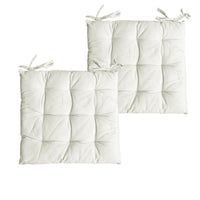 Thumbnail for Set of 2 Colter Cotton Chair Pads Cream