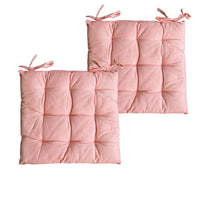 Thumbnail for Set of 2 Colter Cotton Chair Pads Salmon