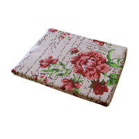 Thumbnail for Cotton Red Floral Oblong Table Cloth 150 x 230cm