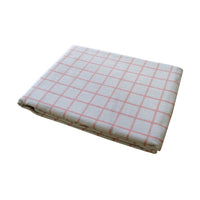 Thumbnail for Cotton Grid Checks Oblong Table Cloth Coral 150 x 230cm