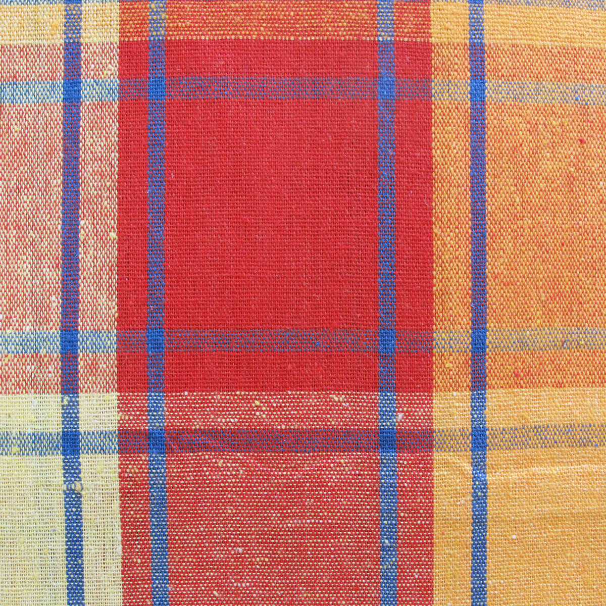 Cotton Plaid Checks Oblong Table Cloth Yellow 130 x 180cm