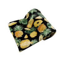 Thumbnail for 190GSM Fashion Printed Ultra Soft Coral Fleece Throw 127 x 152cm Pineapple