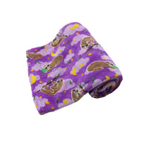 Thumbnail for 190GSM Girls Cute Ultra Soft Coral Fleece Throw 127 x 152cm Sleeping Sloths