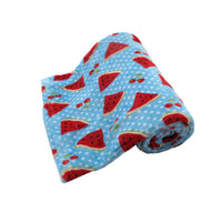 Thumbnail for 190GSM Girls Cute Ultra Soft Coral Fleece Throw 127 x 152cm Watermelon & Cherries