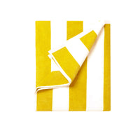 Thumbnail for 400GSM Cabana Stripe Cotton Polyester Beach Towel Yellow