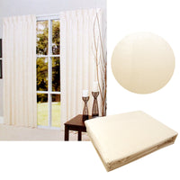 Thumbnail for Pair of Cream Blockout Pinch Pleat Curtains to Fit Window 90 x 213cm