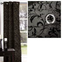 Thumbnail for One Piece of Options Flocking Unlined Curtain 110 x 213 cm Charcoal