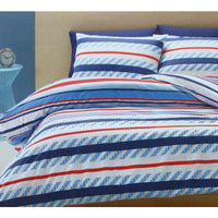 Thumbnail for Belmondo Atlanta Striped Easy Care Quilt Cover Set King