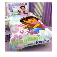Thumbnail for Disney Dora The Explorer Quilt Cover Set Playtime with Perrito Single