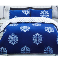 Thumbnail for 225TC Geo Damask Cotton Rich Easy Care Quilt Cover Set Queen