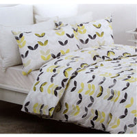 Thumbnail for Belmondo Leaves Easy Care Quilt Cover Set Queen