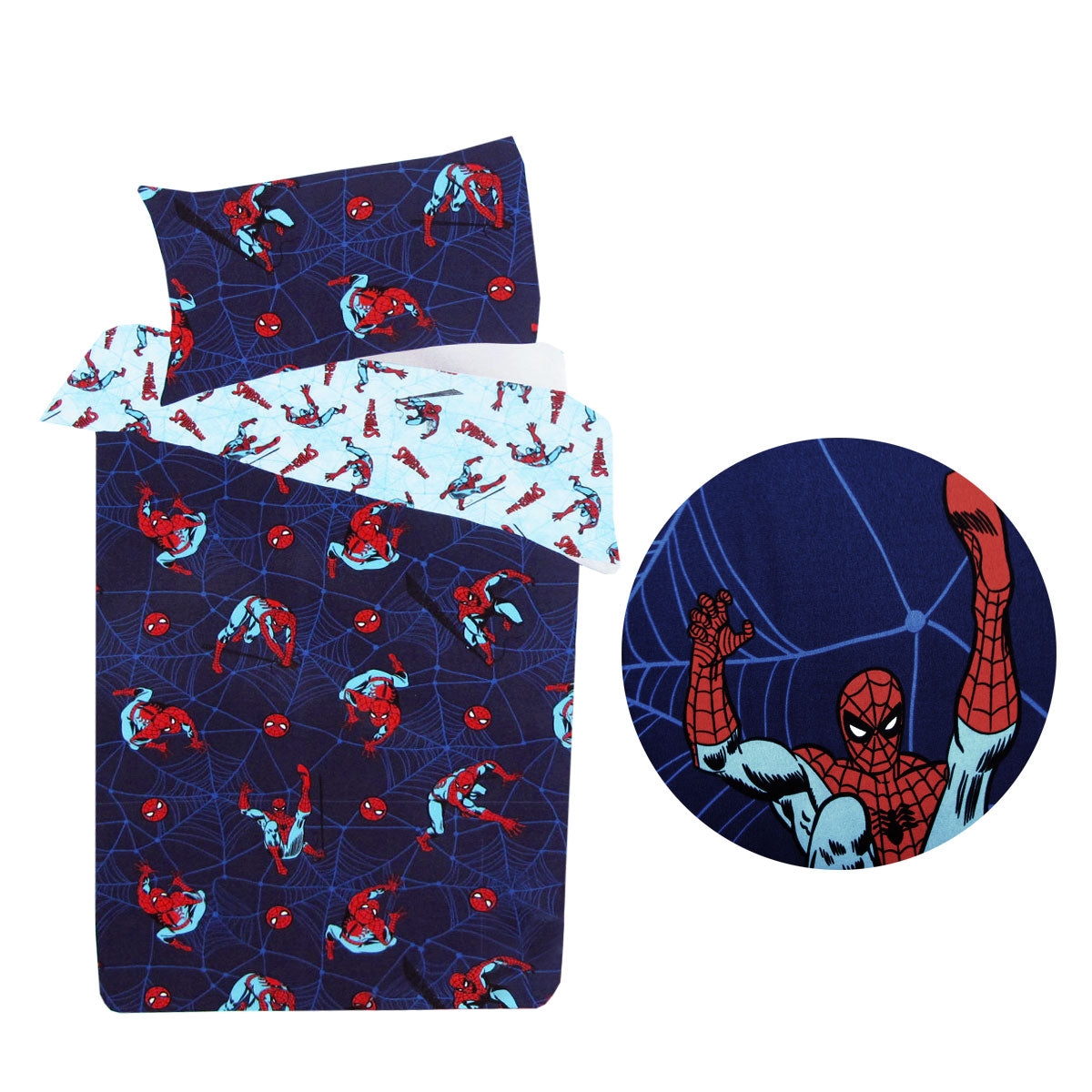 Caprice Marvel Spiderman Reversible Licensed Quilt Cover Set Single