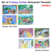 Thumbnail for Disney Set of 4 Disney Cartoon Waterproof Placemats Princess