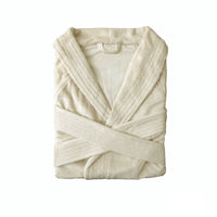 Thumbnail for Phase 2 Suede-Mink Bath Robe Ecru