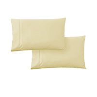 Thumbnail for 420TC Pair of Wrinkle Free No Flap Queen Pillowcases Pale Gold