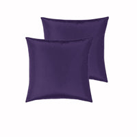 Thumbnail for PepperMIll Satin European Pillowcases ( Pair ) EGGPLANT