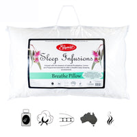 Thumbnail for Easyrest Sleep Infusions Eucalyptus Lemon and Pepermint Breathe Standard Pillow