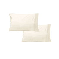 Thumbnail for 400TC Pair of Solid Color No Flap Standard Pillowcases Cream