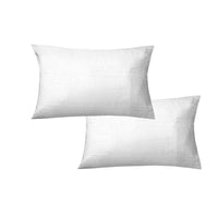 Thumbnail for 600TC Pair of Narrow Self Striped Standard Pillowcases White