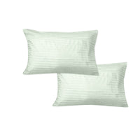 Thumbnail for 600TC Pair of Wide Self Striped Standard Pillowcases Tea