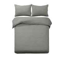 Thumbnail for Designer Selection Denver Embossed Quilt Cover Set Grey King