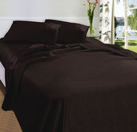 Thumbnail for Fieldcrest 875TC Egyptian Cotton Sateen Sheet Set Chocolate Queen