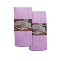 Thumbnail for Set of 2 Microfibre Chevron Dish Drying Mats Lilac