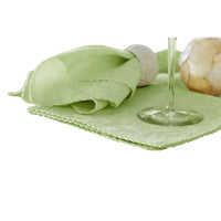 Thumbnail for Set of 6 Damask Embossed Polyester Cotton Napkins Seacrest 40 x 40cm
