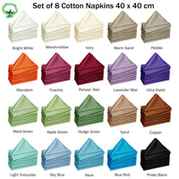 Thumbnail for Hoydu Set of 8 Cotton Napkins Apple Green
