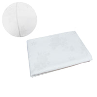 Thumbnail for Damask Jacquard Polyester Tablecloth 180cm Round Rosie White