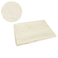 Thumbnail for Damask Jacquard Polyester Tablecloth 180cm Round Squares Cream