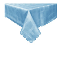 Thumbnail for Jacquard Table Cloth Checkered Blue 180 cm Round