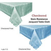 Thumbnail for Jacquard Table Cloth Checkered Frost 180 cm Round