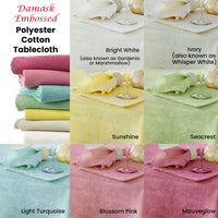 Thumbnail for Damask Embossed Tablecloth 170 x 360 cm  Ivory (aka Whisper White)