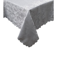Thumbnail for Jacquard Pattern Table Cloth Leaves Grey 180cm Round