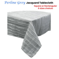 Thumbnail for Perline Grey Jacquard Polyester Tablecloth 160 x 270cm