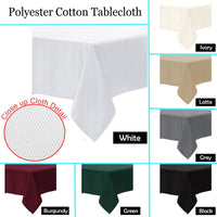 Thumbnail for Polyester Cotton Tablecloth Black 160 x 310 cm