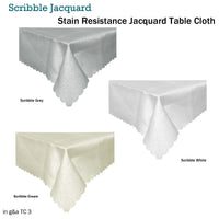 Thumbnail for Jacquard Table Cloth Scribble Grey 135 x 180 cm