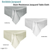 Thumbnail for Jacquard Table Cloth Scribble Grey 150 x 270 cm