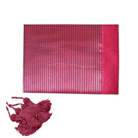 Thumbnail for Hoydu Stera Stripe Organza Square Tablecloth Fuschia 130x130cm