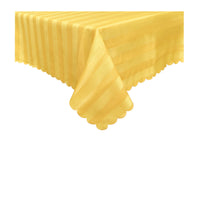 Thumbnail for Jacquard Table Cloth Wide Stripes Yellow 135 x 180 cm