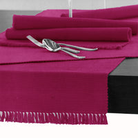 Thumbnail for Hoydu Cotton Ribbed Table Runner 45cm x 150cm - FUSCHIA