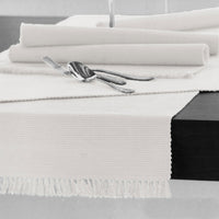 Thumbnail for Hoydu Cotton Ribbed Table Runner 45cm x 150cm - MARSHMALLOW
