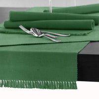 Thumbnail for Hoydu Cotton Ribbed Table Runner 45cm x 200cm - HEDGE GREEN