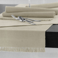 Thumbnail for Hoydu Cotton Ribbed Table Runner 45cm x 200cm - PEBBLE