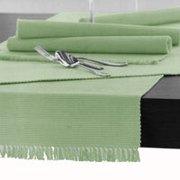 Thumbnail for Hoydu Cotton Ribbed Table Runner 45cm x 200cm - REED GREEN
