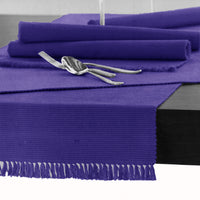 Thumbnail for Hoydu Cotton Ribbed Table Runner 45cm x 200cm - ULTRA VIOLET